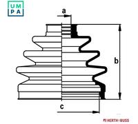 BELLOW KIT DRIVE SHAFT J2861030 FOR NISSAN KA24E 2.4L ITD27TTD27TI 2.7L 4cyl