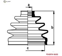 BELLOW KIT DRIVE SHAFT J2861030 FOR NISSAN KA24E 2.4L ITD27TTD27TI 2.7L 4cyl