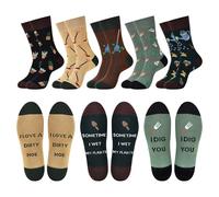 Belloxis Gardening Gifts for Men Garden Plant Socks Gardeners Gifts for Garden Lovers for Father Husband Grandpa Crew Cotton Holiday Socks 9-11