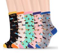 Belloxis Sausage Dog Gifts Dachshund Socks Sausage Dog Socks Women 4-7 Gifts for Women Dachshund Gifts