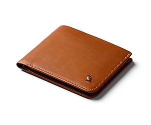 Bellroy Hide & Seek, Slim Leather Bifold Wallet, RFID Blocking - Caramel