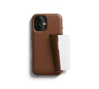 Bellroy Phone Case - 3 Card, Compatible with iPhone 16 Plus - Sienna | Slim leather phone case and phone wallet for iPhone 16 Plus with storage for 3 cards and a slimline profile