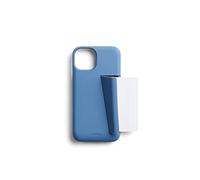 Bellroy Phone Case for iPhone 14 Plus with Card Holder (Leather iPhone Cover, Soft Microfiber Lining) - BlueDaze