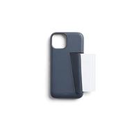 Bellroy Phone Case for iPhone 14 Plus with Card Holder (Leather iPhone Cover, Soft Microfiber Lining) - Bluestone