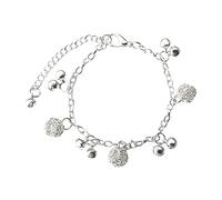 Bells Alloy Ball Ball Electroplating Thick Silver Bracelet Best Gifts For Holidays Cocktail Earrings (Silver, One Size)