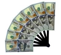 Bells Box 100 Dollar Note Design Folding Hand Fan - USA Souvenir - Novelty US Dollars Bill - Foldable Hand Fan - Wall Decoration Party - USA Gift