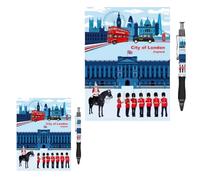 Bells Box 2 x A5 & A6 London Souvenirs Notebook with Pen - England British Stationary Gift Set - London Landmark Notepads Pens