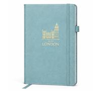Bells Box A5 Thermo PU Leather Journal Notebook - London Souvenir Skyline Teal Notebook - 192 Pages, Pen Loop, Rear Pocket & Bookmark, London Eye, Big Ben & Tower Bridge Travel Notebooks (Big Ben)