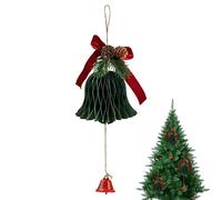 Bells Christmas Decor, Paper Decorative Bells, Traditional Holiday Ornaments, 4.33 X 13.77 Inches, Easy Hanged Design, Garland Table Tree Door Garden Wall Store Classroom Workplace Use