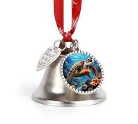 Bells Christmas Decorations Crafts Xmas Tree Hanging Ornaments Sea Turtles Diamond Painting Printed for Christmas Home Pet Decorations