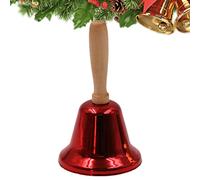 Bells De, Classic Wooden Bell, Traditional Handle | Decoration Table Fireplace Office Store Party Seasonal Festive Accessory Indoor Winter Atmosphere Home