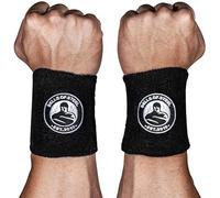 Bells of Steel Kettlebells Wrist Guard BellGuard Wrist Sweatband with Plastic Inserts for Shock Absorption | Gym Wrist Wraps, Wrist Brace for Working Out | One-Size-Fits-All, Pair of Wrist Guards
