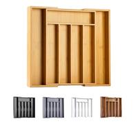 Bellsal Silverware Organizer Kitchen Drawer Organizer Expandable Bamboo Utensil Holder Cutlery Tray for Kitchen Utensil and Flatware Bedroom Office