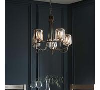 belluno 5 lights semi flush ceiling light in bright nickel