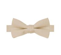BELLUNO Solid Bow Tie Pre-Tied for Men and Boys, Cotton and Linen Blended Bowties, 83 Champagne, 14+ yrs., Adults