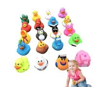 bellv Rubber Ducks Set - Colourful Rubber Ducks and - Duck Shaped Decorations for Party Favors for Birthday Parties in the Shower, Funny Rubber Ducks for Summer Parties