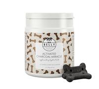 Belly Activated Charcoal Biscuits for Dogs -120g- Digestive Support - Comfort Treats - Nutrient Absorption, Natural Dog Treats Filled With Fibre - Fix Bloating & Gas, Made in Germany