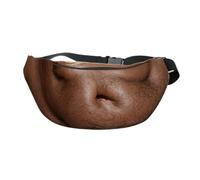 Belly Bag Fanny Pack Realistic Fake Stomach Print with Front Zipper Pocket | A playful pick for white elephant gifts, costume parties, and pranks, with hands-free storage that keeps essentials close