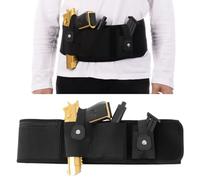 Belly Band Holster for Concealed Carry, Elastic Breathable Belly Gun Holster for Pistols and Hand Guns, Adjustable Belly Holster Fits up to 40 in Belly