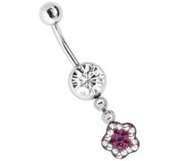 Belly Bar Banana with Epoxy Clover Pendant | With epoxy coating