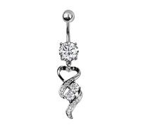 Belly Bars, Stainless Steel Belly Rings,Body Piercing Jewelry,Belly Piercing Navel Bar, Belly Button Rings, Belly Button Bars Hoops, Navel Rings,Belly Button Piercing Body Jewelry (G, One Size)