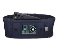 Belly Belt Pump Bag with Viewing Window and Additional Pocket for Insulin Pumps Pocket Dark Blue Size 60 cm - 65 cm