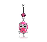 Belly Button Jewellery Fashion Drip Owl Small Cute Belly Button with Diamonds for Human Body Piercing Practical and Popular Jewelry Durability
