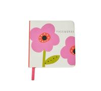 Belly Button Mabel Mauve Flower Password Book | Floral Password Keeper | Textured Cover | Sustainable | 110x115mm