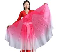 Belly Dance Big Size Fan Veil Soft Chiffon Fabric Fans Bendable Stick Stage Performance Props