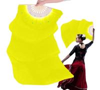 Belly Dance Fans, Silk Dance Fans, 1.8 Meters Long Thick Frame Silk Dance Fans - Colorful and Beautiful Dance Supplies, Folding Fan Veils