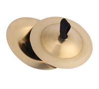Belly Dance Finger Cymbal Brass Zills Musical Instrument 1 Pair with Elastic Band for Dancer Party Single Hand Belly Dance Finger Cymbal Musical Instrument Percussion