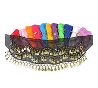 Belly Dance Hip Scarf with Coins Waist Costume Belt For Dancer Dancing 12 packs