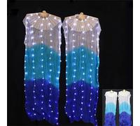 Belly Dance LED Fan Accessories Silk Fans Women LED Light 1 Pair Belly Dancing Veil Performance Props
