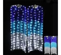 Belly Dance LED Fan Accessories Silk Fans Women LED Light 1 Pair Belly Dancing Veil Performance Props