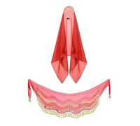 Belly Dance Outfit Set Belly Dance Hip Scarf Coin Head Scarf Gypsy Costume Accessories For Womens Costume Accessories