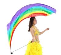 Belly Dance Veil Colorful Silk Scarf | Gradual Colors Unique Silk For Flowing Movement Vibrant Shades Soft Lightweight Material Scarf For Dance Worship Graceful Stage Performances Belly Dancing Practi