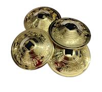 Belly Dancing Finger Zills Finger Cymbals 2 Pairs / 4 Pcs Golden