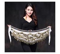 Belly dancing outfit,Belly Dance Hip Scarf Belly Dance Belt Belly Dance Hip Scarf Belly Dance Costume Accessories Dancing Belt(White)
