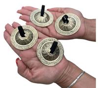 Belly Dancing - Pro Finger Zills or Cymbals 2 Pair/4pcs Gold 6cm