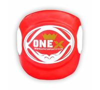 Belly Pad for Boxing, MMA, Muay Thai - Heavy-Duty Abdominal Protector for Body Shots & Sparring - Kick Shield Trainer Pad for Martial Arts, Kickboxing, Karate, and Combat Training (Red)