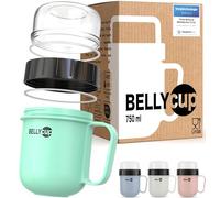 BELLYCUP Cereal Cup To Go ? BPA ? Your Practical Cereal Cup for On the Go ? in Grey, Pink or Blue ? Yoghurt Porridge Salad Soup Porridge Cup to Go for the Perfect Meal in Between