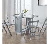 Belmont Dining Table and Chairs Set (Seats 4) White/Natural