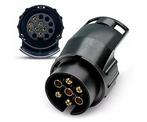 Belmont Leisure - 7 Pin To 13 Pin Towing Adaptor / 7 Pin Trailer Plug Socket Adapter, 7 To 13 Pin Trailer Adaptor Tow Connector, For Caravan Trailers Electric Adapter 7 Pin To 13 Pin (1)