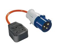 Belmont Leisure Electric Hook Up 16A to 13A Plug Adaptor Fly Lead for Caravan Motorhome Campervan RV Camping Power Connection with UK 3 Pin Plug and 16Amp Trailing Socket for Mains and Generator Use