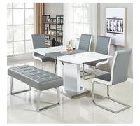 belmonte small extending dining table symphony chairs and bench