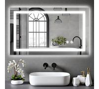 Belofay 1000 X 600mm Led Illuminated Bathroom Mirror With Touch Sensor, Wall Mounted, Cool White Light