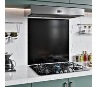 Belofay 1mm Thick Stainless Steel Kitchen Splashback, Black Brushed Finish, 60 X 90 Cm Hob Splashback For Cookers (Glue Included)