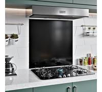 BELOFAY 1mm Thick Stainless Steel Splashback for Kitchen, Black Brushed Finish, Hob Splashback For Cookers 600x750mm Adhesive/Glue included