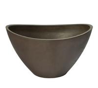 Belofay 41X30X24Cm Chocolate Oval Plastic Plant Pots, Modern Decorative Herb Planter Outdoor With Drainage Holes