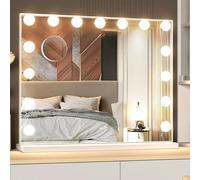 Belofay 50 X 42 Cm Hollywood Vanity Mirror With Lights, Dimmable Led, Touch Control, Tabletop Or Wall Mounted